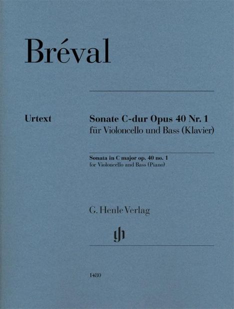 Bréval, J: Sonata C major op. 40 no. 1 for Violoncello, Buch