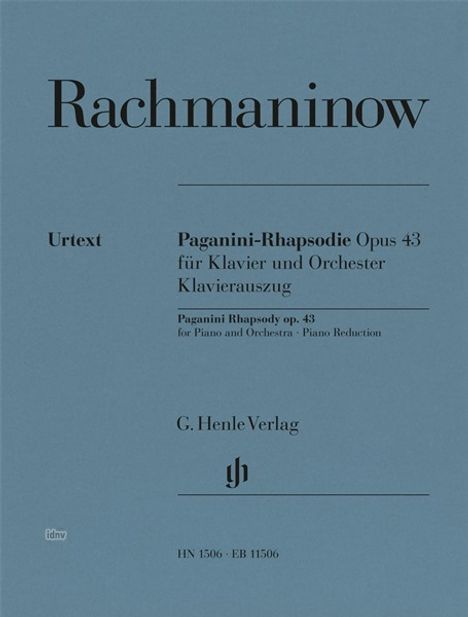 Sergej Rachmaninoff: Rapsodie sur un thème de Paganini op. 43, Noten