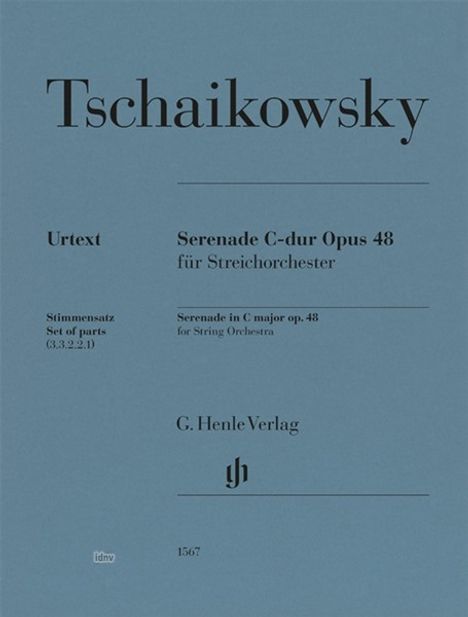 Peter Iljitsch Tschaikowsky: Serenade C-dur op. 48 für Streichorchester, Noten