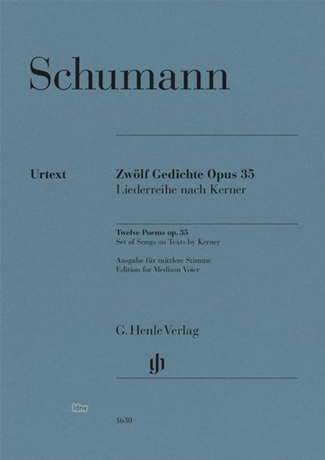 Robert Schumann: Zwölf Gedichte op. 35, Noten
