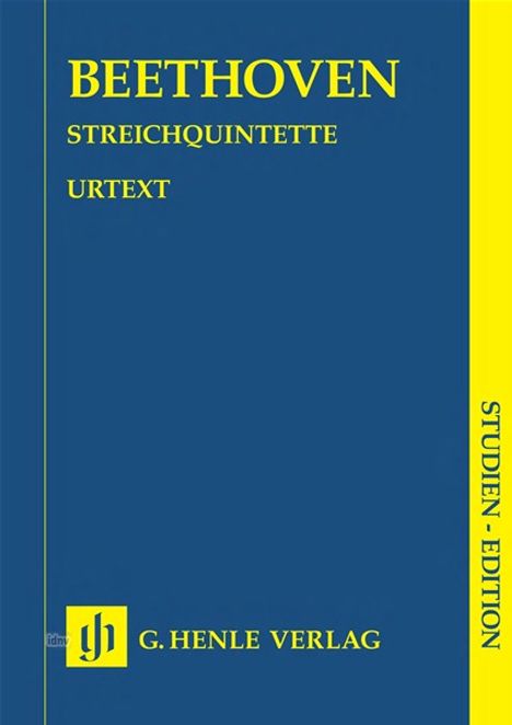 Ludwig van Beethoven: Streichquintette, 2 Violinen, 2 Violen und Violoncello, Studien-Edition, Noten