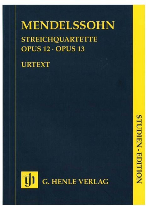 Streichquartette op.12 und 13, Studienpartitur, Noten