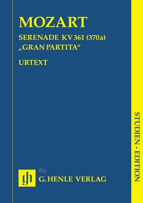 Serenade B-Dur KV 361 (370a) (Gran Partita), für 12 Bläser u. Kontrabass, Partitur, Noten