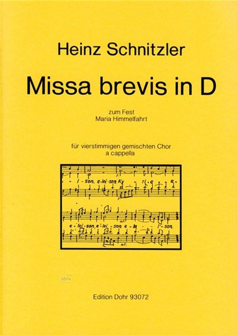 Heinz Schnitzler: Missa brevis in D, Noten