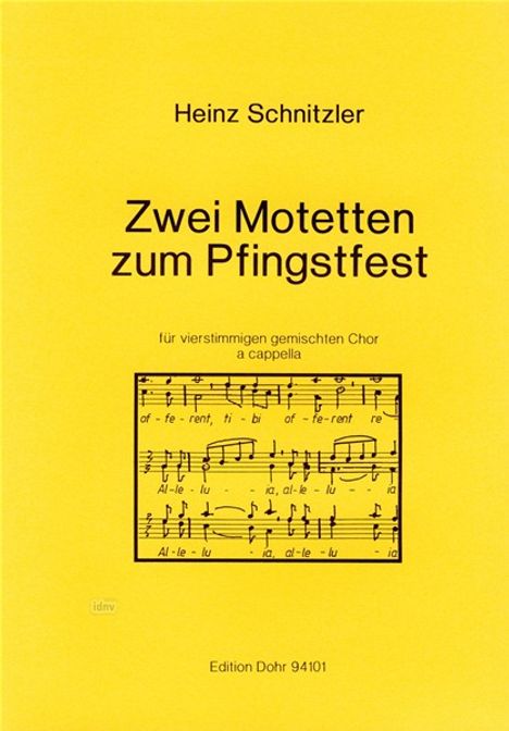 Heinz Schnitzler: Zwei Motetten zum Pfingstfest, Noten
