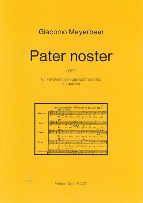 Giacomo Meyerbeer: Pater noster, Noten