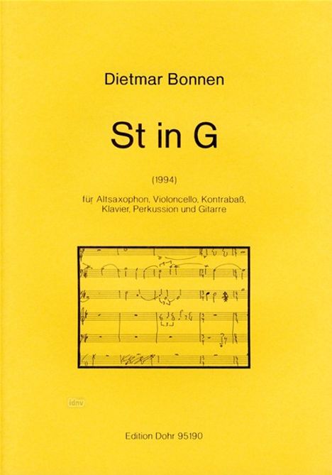 Dietmar Bonnen: St in G, Noten