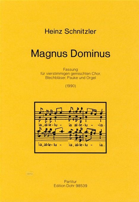 Heinz Schnitzler: Magnus Dominus, Noten