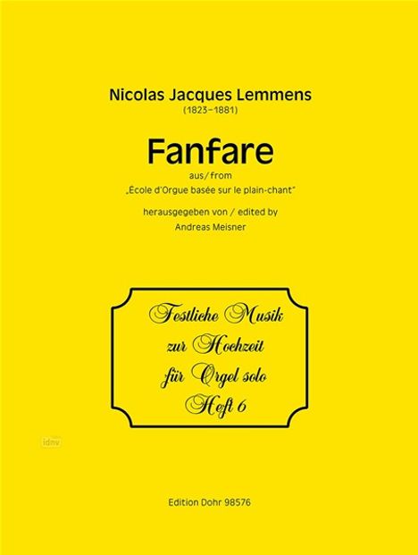 Nicolas-Jacques Lemmens: Fanfare D-Dur, Noten