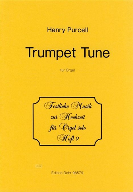 Henry Purcell: Trumpet Tune für Orgel D-Dur, Noten