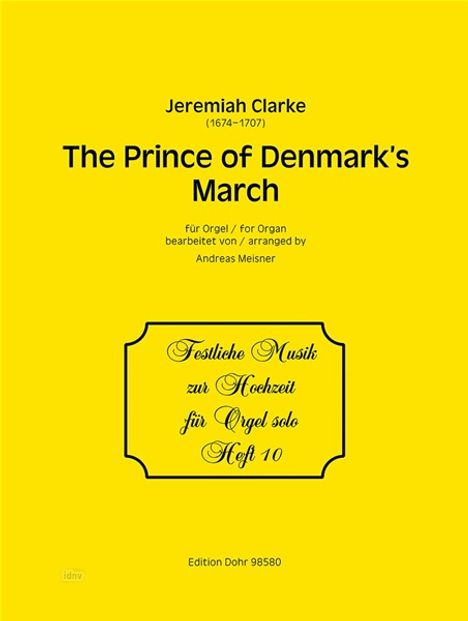 Jeremiah Clarke: The Prince of Denmark's March, Noten