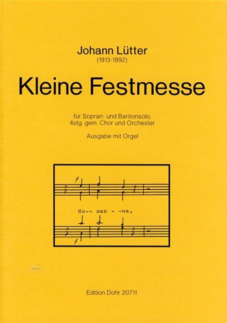 Johann Lütter: Kleine Festmesse, Noten