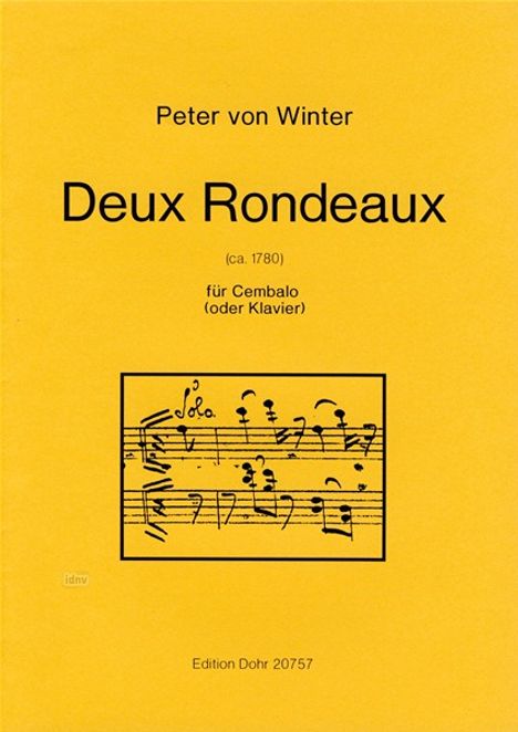 Peter von Winter: Deux Rondeaux, Noten