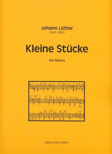 Johann Lütter: Kleine Stücke für Gitarre, Noten