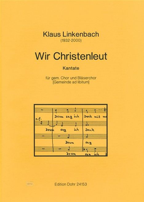 Klaus Linkenbach: Wir Christenleut, Noten