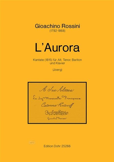 Gioacchino Rossini: L'Aurora, Noten