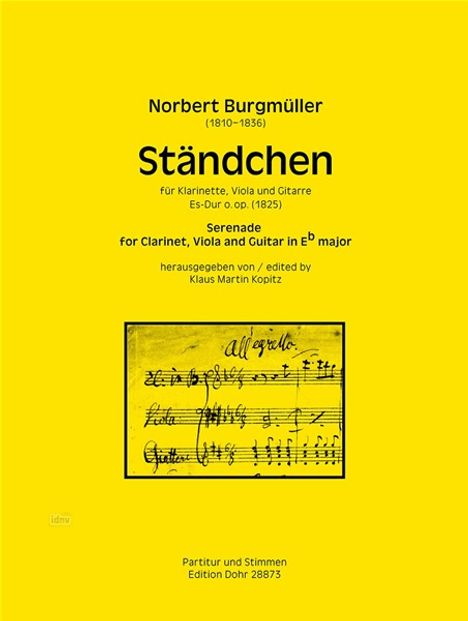 Norbert Burgmüller: Ständchen für Klarinette, Viol, Noten