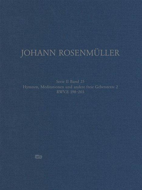 Johann Rosenmüller: Hymnen, Meditationen und andere freie Gebetstexte 2, Noten