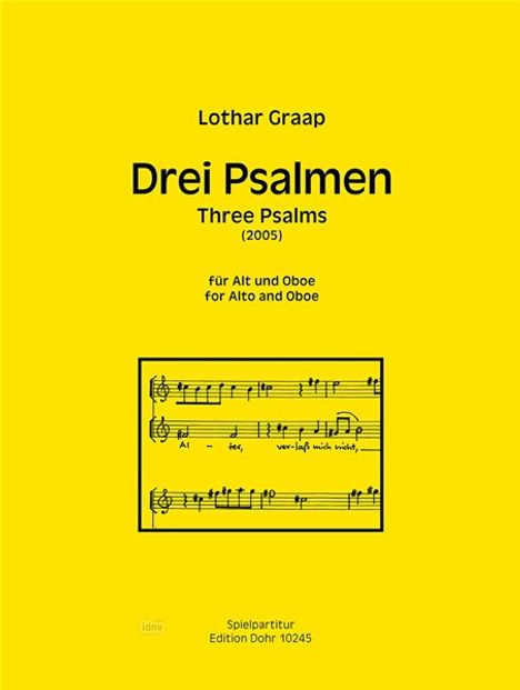 Drei Psalmen, Noten