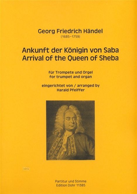 Georg Friedrich Händel: Ankunft der Königin von Saba (Arrival of the Queen of Sheba) aus "Solomon" HWV 67, Noten