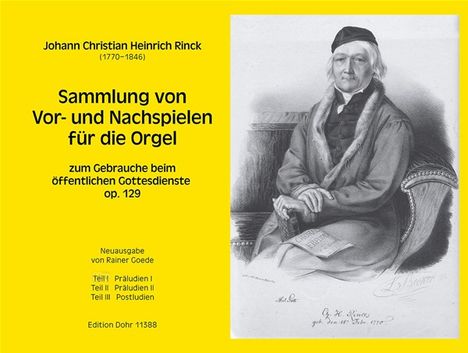 Johann Christian Heinrich Rinck: Sammlung von Vor- und Nachspielen für die Orgel zum Gebrauche beim öffentlichen Gottesdienste op. 129, Noten