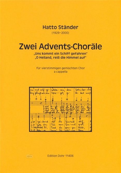 Hatto Ständer: Zwei Adventschoräle für 4stg. gem. Chor a cappella (1963), Noten