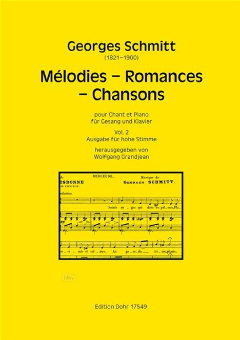 Georg Schmitt: Mélodies – Romances – Chansons für Gesang und Klavier, Noten