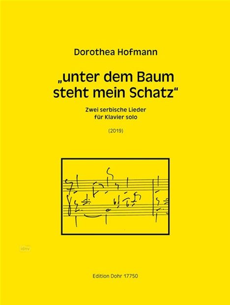 Dorothea Hofmann: "unter dem Baum steht mein Schatz" (2019), Noten