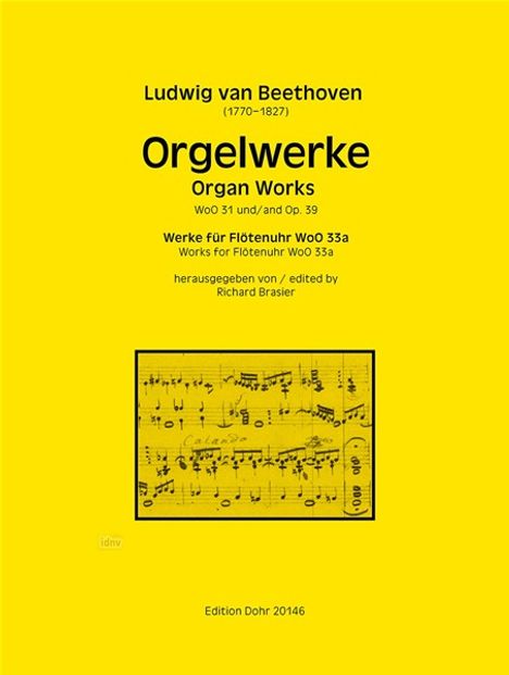 Ludwig van Beethoven: Orgelwerke, Noten