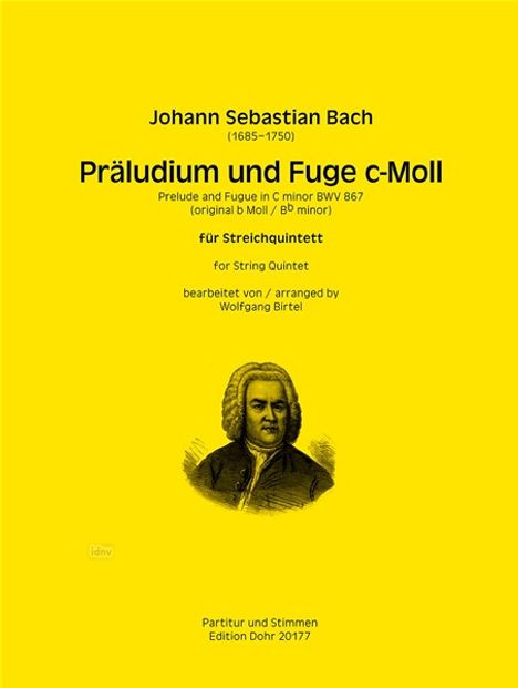 Johann Sebastian Bach: Präludium und Fuge c-Moll BWV 867, Noten