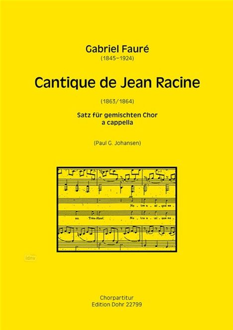 Cantique de Jean Racine, Noten