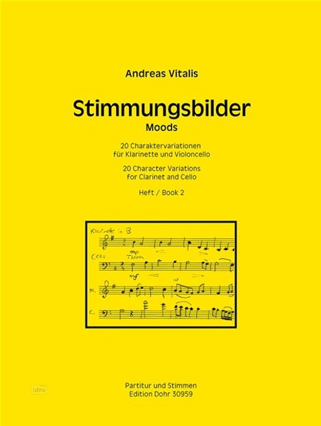 Andreas Vitalis: Stimmungsbilder für Klarinette und Violoncello, Noten