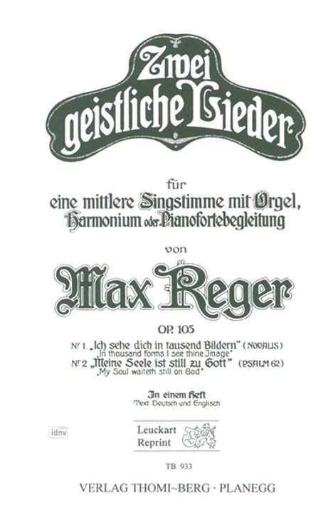 Max Reger: Zwei geistliche Lieder op. 105, Noten