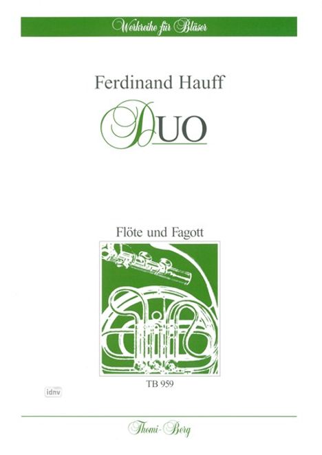 Ferdinand Hauff: Duo für Flöte und Fagott, Noten