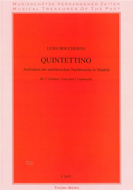 Luigi Boccherini: Boccher.,L.         :Quintett."... /P,SS /2V/V, Noten