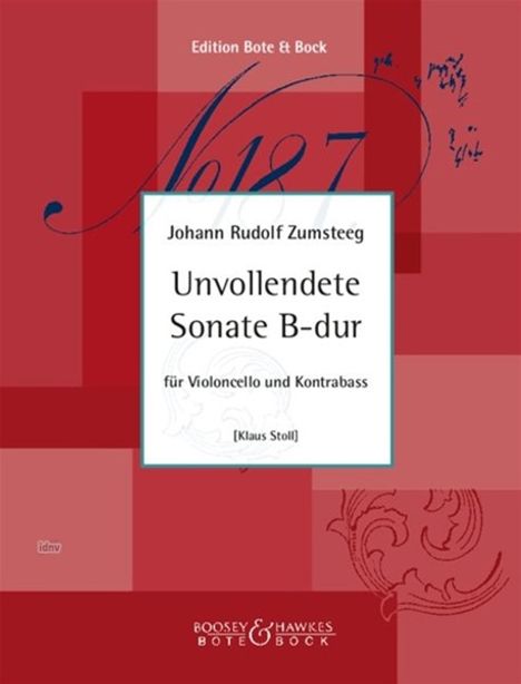 Johann Rudolf Zumsteeg: Unvollendete Sonate B-Dur, Noten