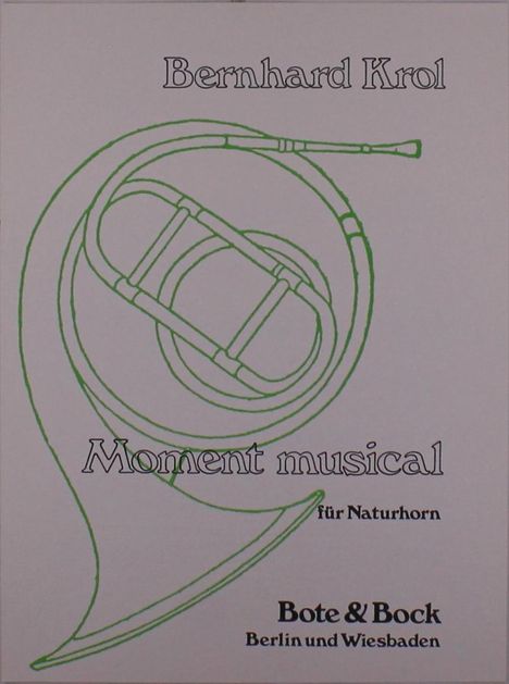 Bernhard Krol: Moment musical op. 103, Noten