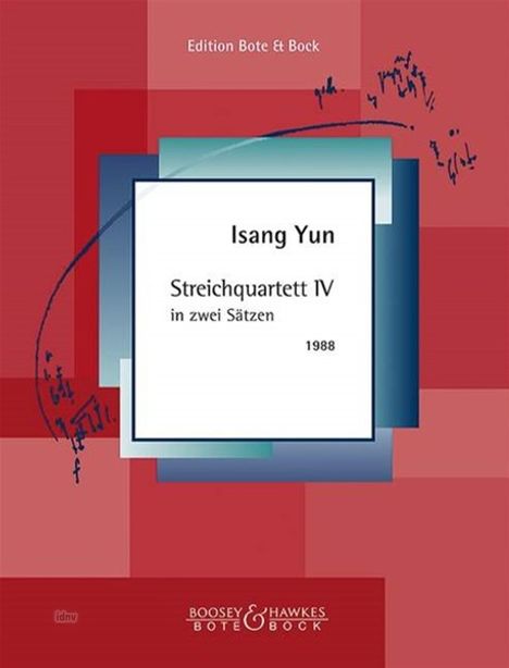 Isang Yun: Streichquartett IV, Noten