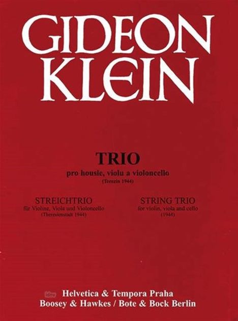 Gideon Klein: Klein, Gideon       :Streichtrio /P, E /V/Va/V, Noten