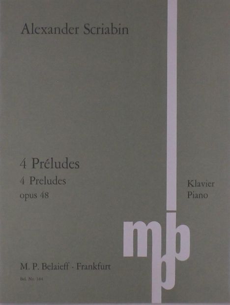 Alexander Nikolajewitsch Skrjabin: Quatre Preludes op. 48, Noten