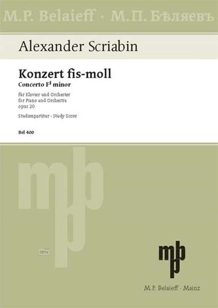 Alexander Nikolajewitsch Skrjabin: Klavierkonzert  fis-Moll op. 2, Noten
