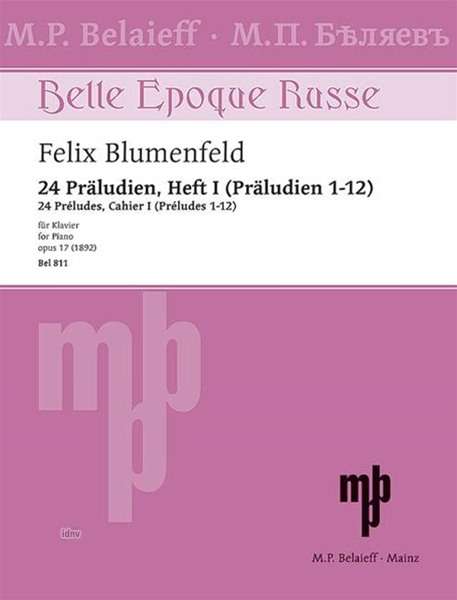 Felix Mikhailovich Blumenfeld: 24 Präludien op. 17, Noten