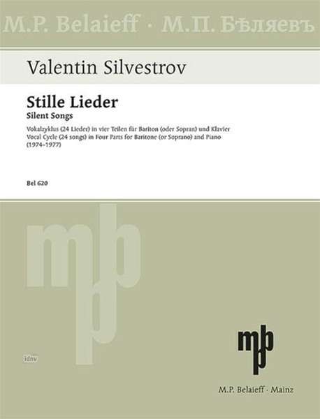 Valentin Silvestrov: Stille Lieder (1974 - 1977), Noten