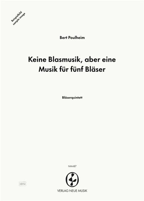 Bert Poulheim: Poulheim,B.         :Keine Blasmusi... /SP /BlQuin, Noten