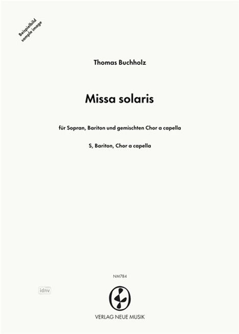 Thomas Buchholz: Missa solaris, Noten