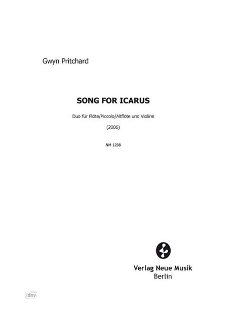 Gwyn Pritchard: Song for Icarus, Noten