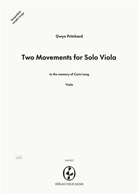 Gwyn Pritchard: Two Movements for Solo Viola, Noten