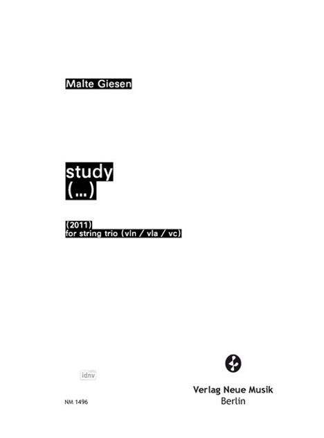 Malte Giesen: Study (...), Noten