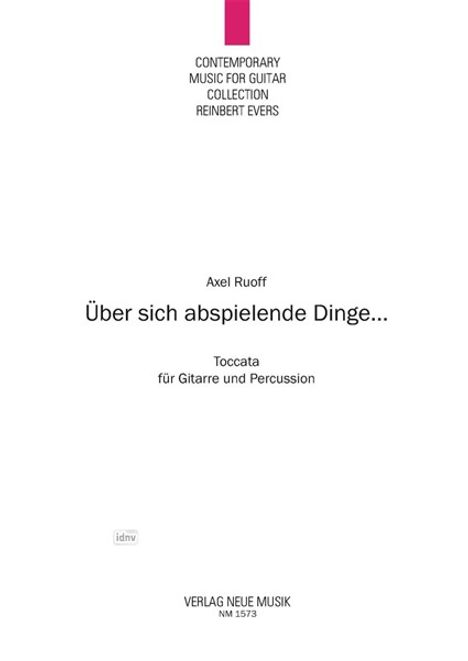 Axel Ruoff: Über sich abspielende Dinge..., Noten