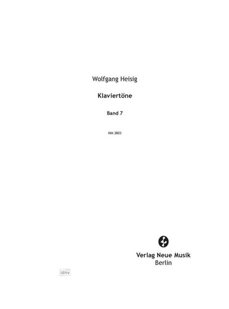 Wolfgang Heisig: Klaviertöne - Band 7 für Klavier solo, Noten